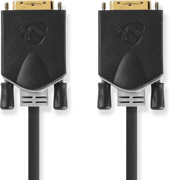 Nedis DVI-Kabel - DVI-D 24+1-Pins Male - DVI-D 24+1-Pins Male - 2560x1600 - Verguld - 2.00 m - Recht - PVC - Antraciet - Blister - afbeelding 1