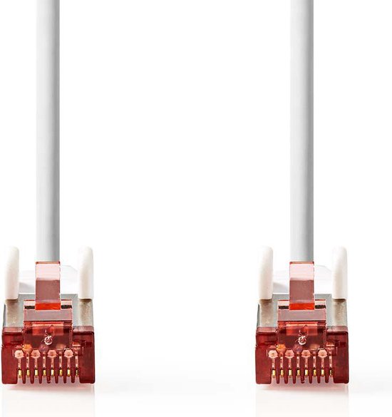 CAT6 Netwerkkabel - RJ45 Male - RJ45 Male - S/FTP - 1.50 m - Rond - LSZH - Wit - Envelop - afbeelding 4