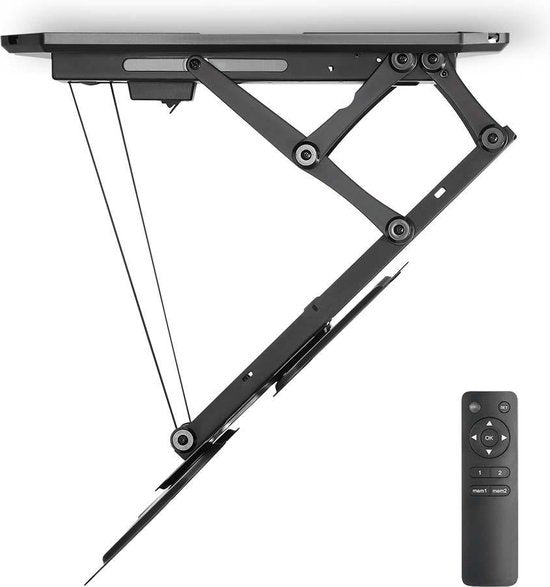 Nedis Gemotoriseerde TV-plafondbeugel - 23 - 55 " - Maximaal schermgewicht: 30 kg - Kantelbaar - Maximale plafondafstand: 663 mm - Minimale plafondafstand: 108 mm - Afstandbestuurbaar - Staal - Zwart - afbeelding 13