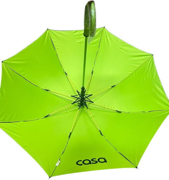 Casa Automatische Uitklapbare Stevige Stormbestendige Paraplu (Zwart met Fel Limegroen) 100 % Polyester 105 cm doorsnede lichtgewicht - afbeelding 9