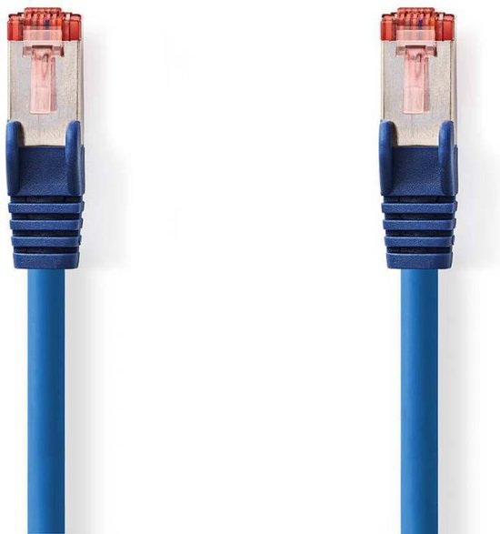 Nedis CAT6 Netwerkkabel - RJ45 Male - RJ45 Male - S/FTP - 10.0 m - Rond - LSZH - Blauw - Polybag - afbeelding 6