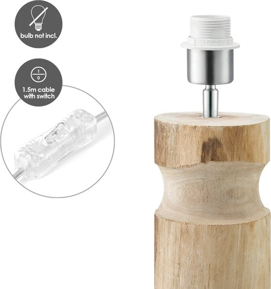 Home Sweet Home - Landelijke tafellamp voet Bodo voor lampenkap - 10.5/10.5/33cm - gemaakt van Hout - geschikt voor E27 LED lichtbron - voor - afbeelding 5