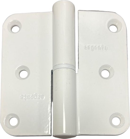 Set 2 stuks Argenta Aluminium Paumelle Scharnier Rechts (DIN) 80 x 80 RAL 9010 - afbeelding 2