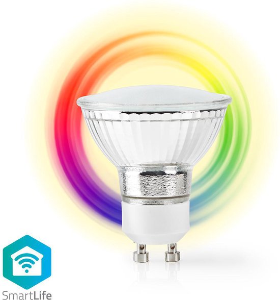 Nedis SmartLife Multicolour Lamp - Wi-Fi - GU10 - 330 lm - 5 W - RGB / Warm Wit - 2700 K - Android / IOS - PAR16 - 1 Stuks - afbeelding 5