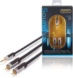 Profigold 3,5mm Jack - Tulp stereo audio kabel - zwart - 3 meter - afbeelding 6