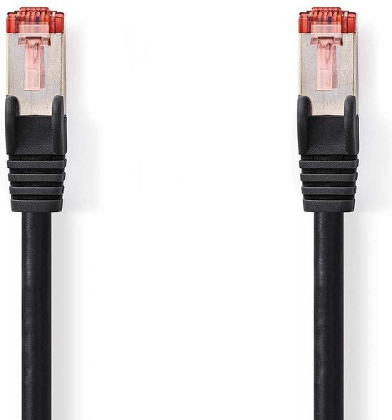 CAT6 Netwerkkabel - RJ45 Male - RJ45 Male - S/FTP - 10.0 m - Rond - LSZH - Zwart - Envelop - afbeelding 5