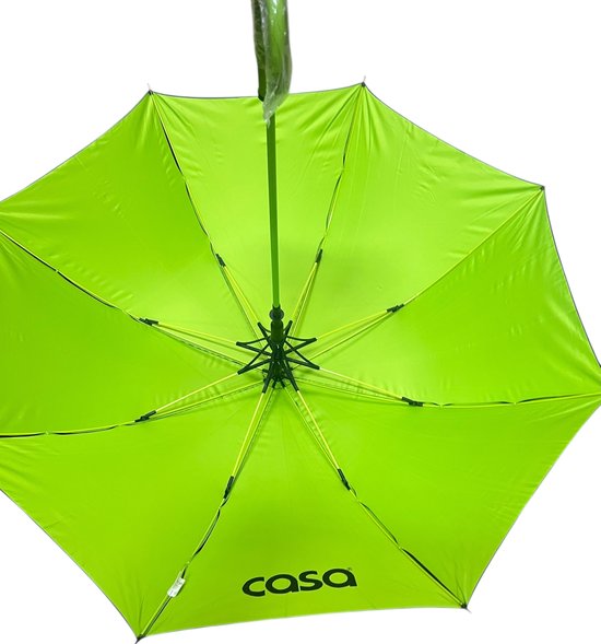 Casa Automatische Uitklapbare Stevige Stormbestendige Paraplu (Zwart met Fel Limegroen) 100 % Polyester 105 cm doorsnede lichtgewicht - afbeelding 8