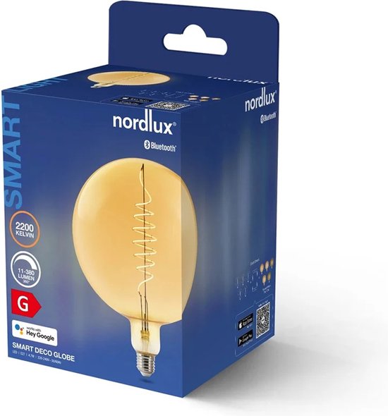 Nordlux G200-lichtbron-smart-filament-E27-amber-deco spiral-2200K - afbeelding 4