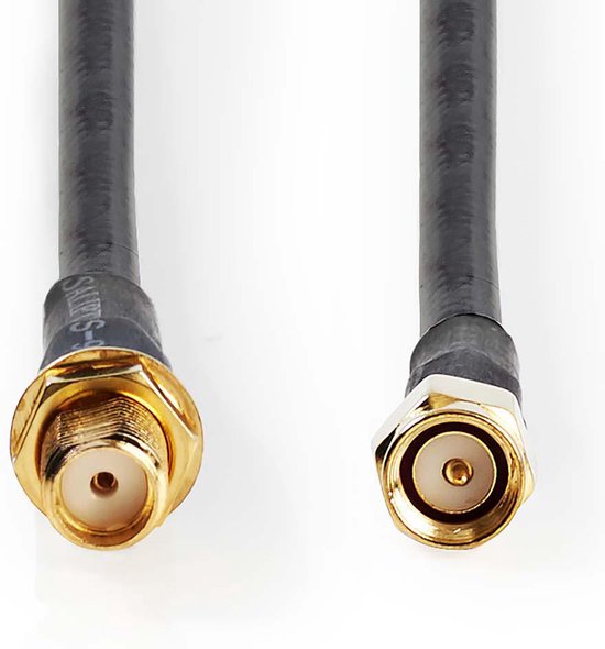 Nedis Antennekabel - SMA Male - SMA Female - Verguld - 50 Ohm - Dubbel Afgeschermd - 10.0 m - Rond - PVC - Zwart - Label - afbeelding 7