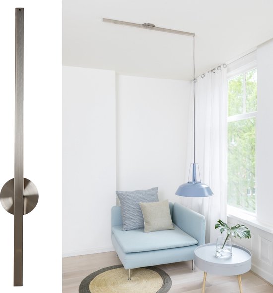 Lightswing® Single 90cm - Ophangsysteem voor één Hanglamp tot 3,5 KG - Roestvrij Staal - 80cm Verplaatsbare Verlichting - Verstelbare Hanglamp Systeem - Hanglampen Eetkamer - afbeelding 1