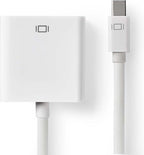 Nedis Mini DisplayPort-Kabel - DisplayPort 1.2 - Mini-DisplayPort Male - DVI-I 24+5-Pins Female - 21.6 Gbps - Vernikkeld - 0.20 m - Rond - PVC - Wit - Polybag - afbeelding 6