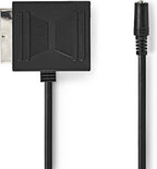 Nedis SCART-Kabel - SCART Male - SCART Female / 3,5 mm Female - Vernikkeld - 480p - 0.20 m - Rond - PVC - Zwart - Doos - afbeelding 4
