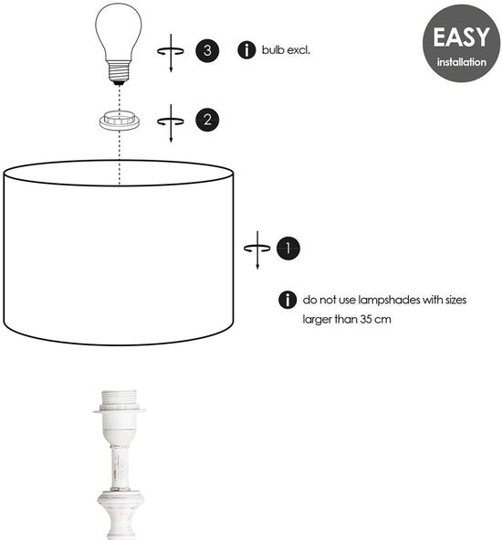 Home sweet home tafellamp voet Femme rond - afbeelding 6