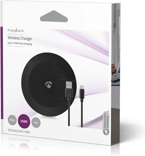 Nedis Draadloze Oplader - 5 / 7.5 / 10 / 15 W - 2.0 A - LED-indicatie in gebruik - Inclusief kabel - USB Type-A - 1.00 m - afbeelding 9