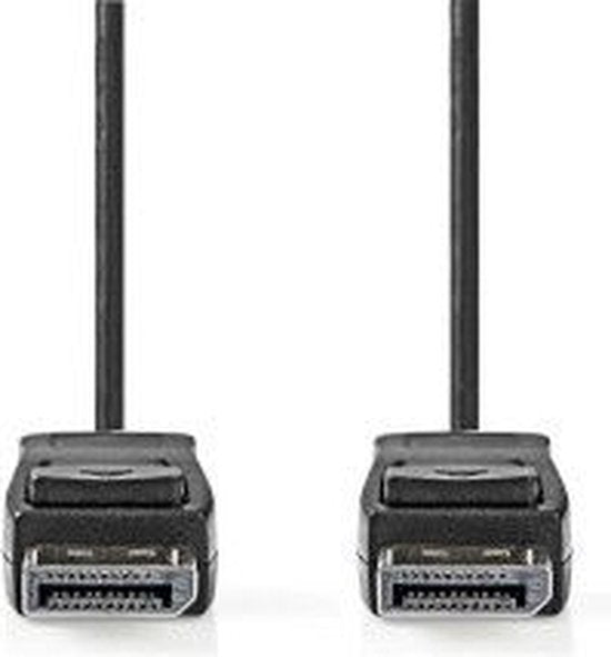 DisplayPort-Kabel - DisplayPort Male - DisplayPort Male - 4K@60Hz - Vernikkeld - 2.00 m - Rond - PVC - Zwart - Polybag - afbeelding 3