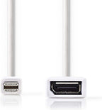 Nedis Mini DisplayPort-Kabel - DisplayPort 1.2 - Mini-DisplayPort Male - DisplayPort Female - 21.6 Gbps - Vernikkeld - 0.20 m - Rond - PVC - Wit - Polybag - afbeelding 11
