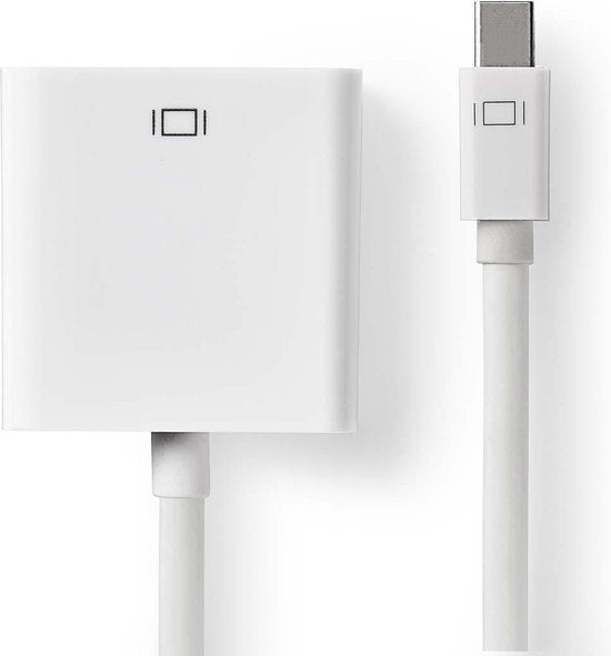 Nedis Mini DisplayPort-Kabel - DisplayPort 1.2 - Mini-DisplayPort Male - VGA Female 15p - 21.6 Gbps - Vernikkeld - 0.20 m - Rond - PVC - Wit - Polybag - afbeelding 7