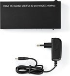 Nedis HDMI-Splitter - 4-Poorts poort(en) - HDMI Input - 4x HDMI Output - 4K@30Hz - 3.4 Gbps - Metaal - Antraciet - afbeelding 7
