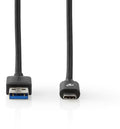 USB 3.1-Kabel | Type-Câ„¢ Male - A Male | 1,0 m | Zwart Zwart - 317752 — EAN 5412810317752