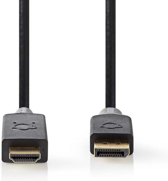 Nedis DisplayPort-Kabel - DisplayPort Male - HDMI Connector - 4K@30Hz - Verguld - 2.00 m - Rond - PVC - Antraciet - Doos - afbeelding 6