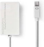 Nedis Mini DisplayPort-Kabel - DisplayPort 1.2 - Mini-DisplayPort Male - DisplayPort Female / DVI-D 24+1-Pins Female / HDMI Input - 21.6 Gbps - Vernikkeld - 0.20 m - Rond - PVC - Wit - Polybag - afbeelding 18