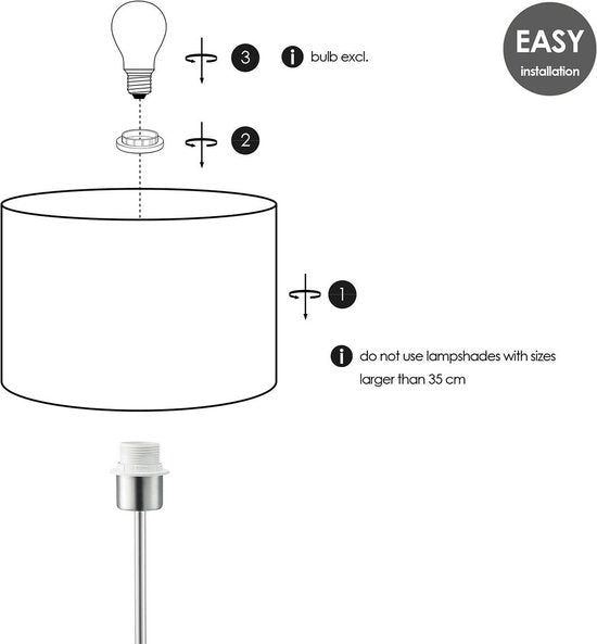 Home Sweet Home - Landelijke tafellamp voet Bossano voor lampenkap - 12/12/33cm - gemaakt van Hout - geschikt voor E27 LED lichtbron - voor - afbeelding 2