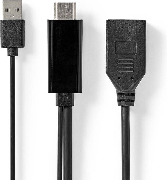 Nedis HDMI-Adapter - HDMI Connector - DisplayPort Male - Vernikkeld - Recht - PVC - Zwart - 1 Stuks - Envelop - afbeelding 1