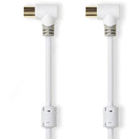 Nedis Coaxkabel - IEC (Coax) Male - IEC (Coax) Female - Verguld - 100 dB - 75 Ohm - Dubbel Afgeschermd - 5.00 m - Rond - PVC - Wit - Doos - afbeelding 6