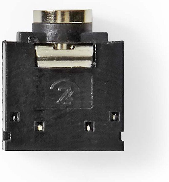 Nedis 3,5 mm Audioconnector - Gehoekt - Female - Vernikkeld - Solderen - Polyvinylchloride (PVC) - Zwart - 25 Stuks - Polybag - afbeelding 2
