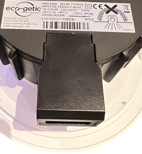 Downlighter LED Eco-Getic Helena 19,5 w / 25 w 3000 K / 4000 K 1860 / 2500 lumen doorsnede zaaggat 20 cm - afbeelding 14