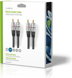 Stereo-Audiokabel | 2x RCA Male - 2x RCA Male | m | Antraciet - afbeelding 18