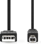 Nedis USB-kabel m USB A USB B Zwart Zwart — EAN 5412810274741