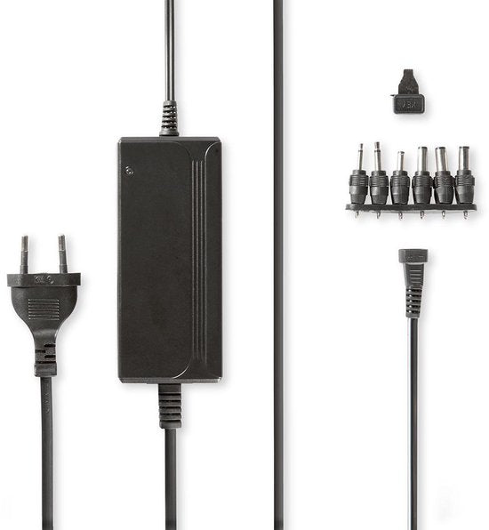 Nedis Universele AC-Stroomadapter - 36 W - 5 / 6 / 7.5 / 9 / 12 / 13.5 / 15 V DC - 3.60 m - 2.4 - 3.0 A - 6 plug(s) - Zwart - afbeelding 10