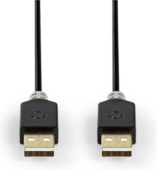 Nedis - USB 2.0 - Male - Male - m - Antraciet - afbeelding 9