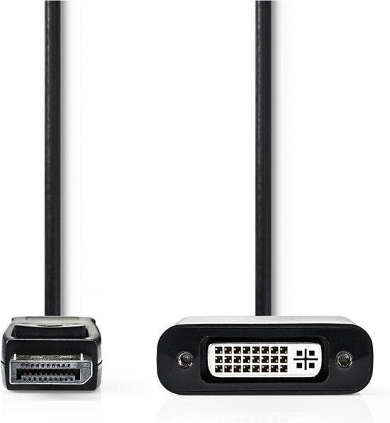 Nedis DisplayPort-Adapter - DisplayPort Male - DVI-D 24+1-Pins Female - 1080p@60Hz - Vernikkeld - Recht - 0.20 m - Rond - PVC - ABS - Zwart - Doos - afbeelding 5