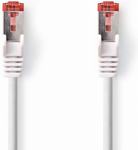 CAT6 Netwerkkabel - RJ45 Male - RJ45 Male - S/FTP - 1.50 m - Rond - LSZH - Wit - Envelop - afbeelding 12