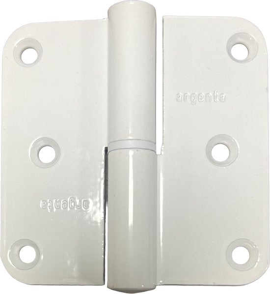 Set 2 stuks Argenta Aluminium Paumelle Scharnier Rechts (DIN) 80 x 80 RAL 9010 - afbeelding 1