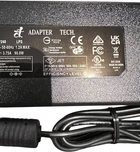 Universele Lader / Adapter Input 100-240 v - Output 24 v - 3,75 A (90 w) Incl. 2 mtr laadkabel - afbeelding 8