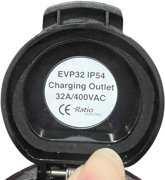 Ratio Electric Charging Outlet IP54 32A / 400VAC Veerklep Rond - afbeelding 4
