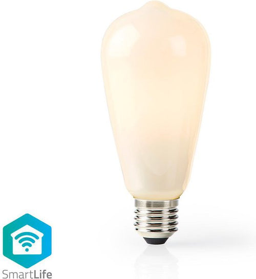 Nedis SmartLife LED Filamentlamp - Wi-Fi - E27 - 500 lm - 5 W - Warm Wit - 2700 - Glas - Android / IOS - ST64 - 1 Stuks - afbeelding 1