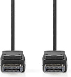 DisplayPort-Kabel - DisplayPort Male - DisplayPort Male - 4K@60Hz - Vernikkeld - 2.00 m - Rond - PVC - Zwart - Polybag - afbeelding 7