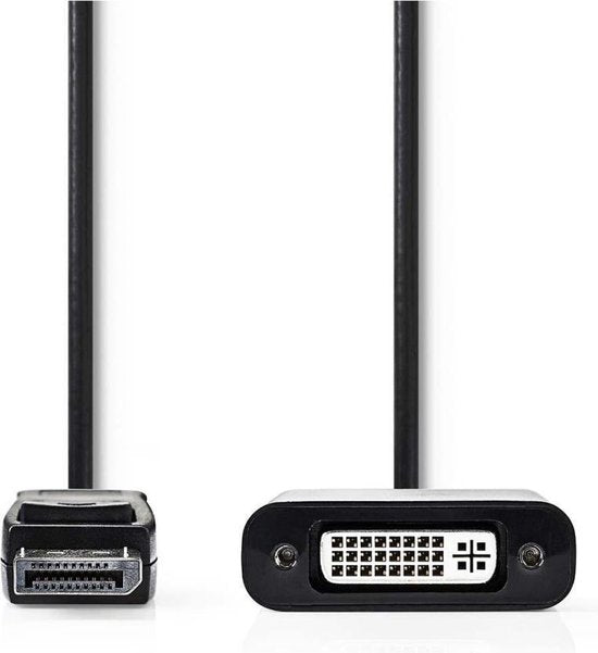 Nedis DisplayPort-Adapter - DisplayPort Male - DVI-D 24+1-Pins Female - 1080p - Vernikkeld - Recht - 0.20 m - Rond - PVC - ABS - Zwart - Envelop - afbeelding 8