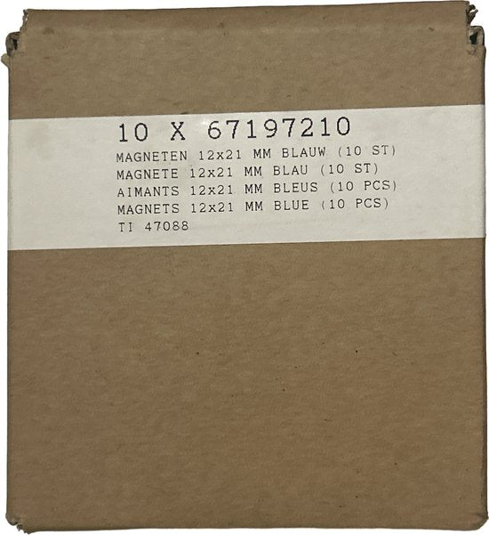 Lega Magneten 12x21mm blauw - 10 x 10 stuks - afbeelding 3
