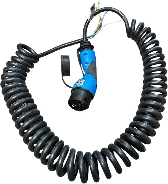 Bals/Emobile Elektrische Laadkabel Type 2 Met Open Eind 3 x 6.0 mm2 ( 1 fase max 32 A) uitrekbaar tot max 8,5 mtr - afbeelding 1