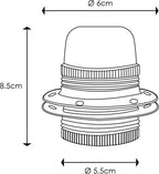 Home Sweet Home - E27 fItting - Geborsteld staal - 4/4/8.5cm - Rond - voor E27 lamphouder gemaakt van metaal - geschikt voor E27 lichtbron - - afbeelding 9