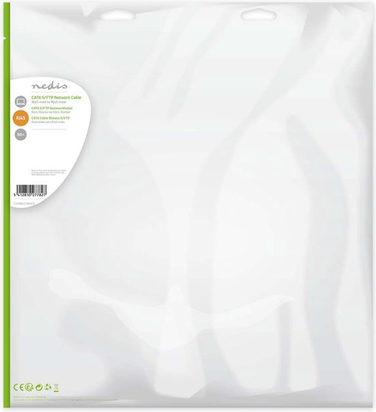 Nedis CAT6 Netwerkkabel - RJ45 Male - RJ45 Male - S/FTP - 30.0 m - Rond - LSZH - Bruin - Polybag - afbeelding 5