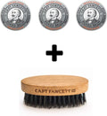 Captain Fawcett Private Stock Beard Balm 60ml x 3 + Wild Boar Bristle Beard Brush CF. 933 - afbeelding 1