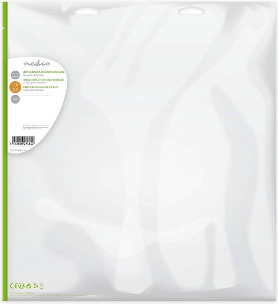 Nedis Actieve USB 2.0-Verlengkabel A F BK - afbeelding 18