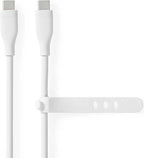 Nedis USB-Kabel - USB 2.0 - USB-C Male - USB-C Male - 60 W - 480 Mbps - Vernikkeld - 1.50 m - Rond - Silicone - Wit - Doos - afbeelding 5