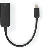 Nedis USB-netwerkadapter - USB 3.2 Gen 1 - 1000 Mbps - USB-C Male - RJ45 Female - 0.20 m - Rond - Vernikkeld - Vertind-Koper - Zwart - Envelop - afbeelding 2